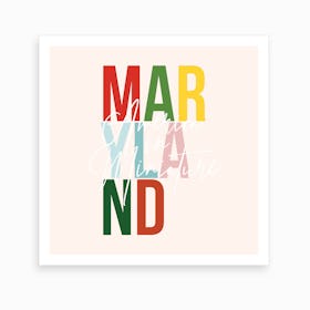 Maryland America In Miniature Color Art Print