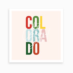 Colorado The Centennial State Color Art Print