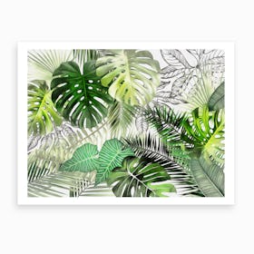 Tropical Foliage 1 Art Print