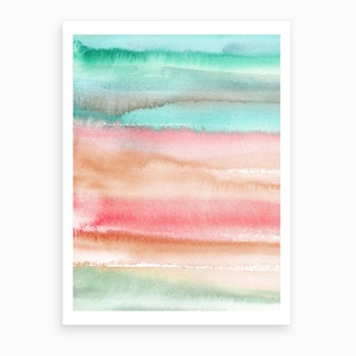 Gradient Watercolor Melon Art Print