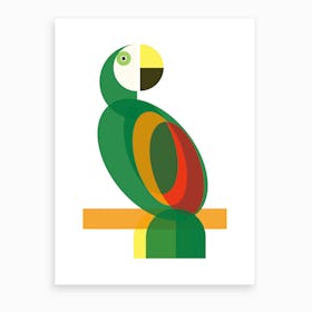 Geometric Parrot Art Print