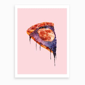 Galaxy Pizza Art Print