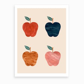 Colourful Apples Art Print