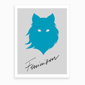 Feminism Blue Grey Art Print