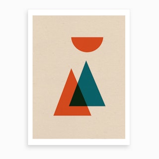 Minimal Mountain Geometric Art Print