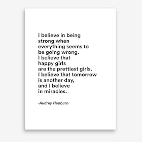 Happy Girls By Audrey In Modern Font Art Print