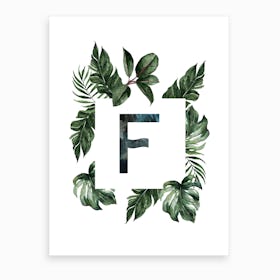 Botanical Alphabet F Art Print
