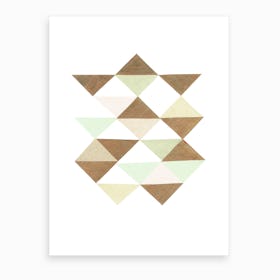 Triangles Sage Art Print