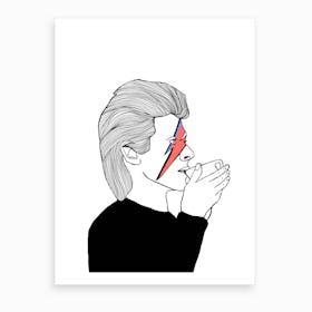 David Bowie Drinking Tea Art Print