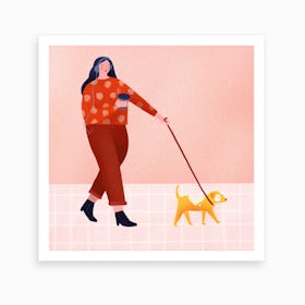 Dog Walk Art Print