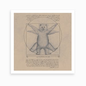 Vitruvian Bear Art Print