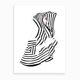 Stripy Art Print