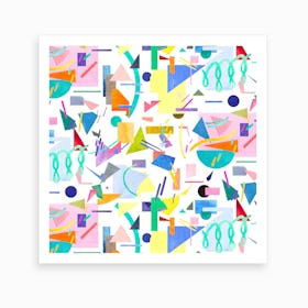 Geometric Collage Pop Art Print
