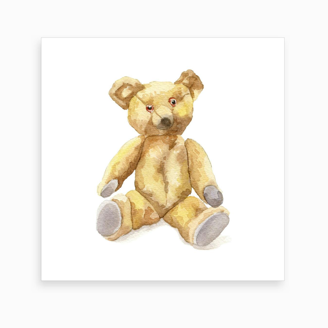 printed teddy bear