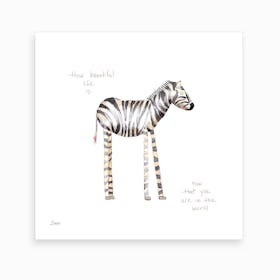 Zebra Love   Art Print