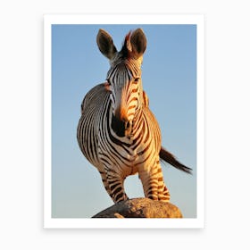 Zebra Action Color Art Print