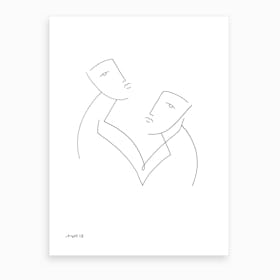 Like A Heart Line Art Print