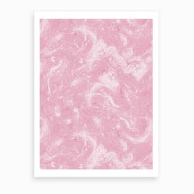 Abstract Dripping Painting Pink Art Print