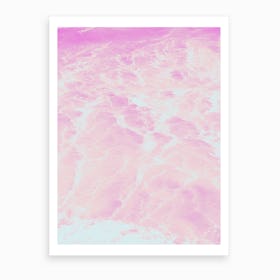 Pink Mint Waves Art Print