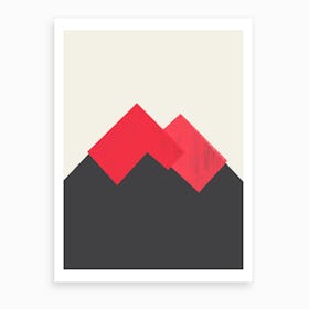 Pastel Mountains II Volcano Art Print