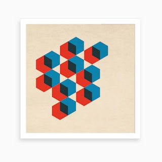 Geo Hexagons Art Print