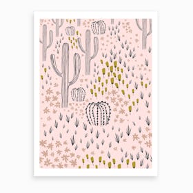 Cactus Pink Art Print