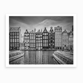 Amsterdam Damrak and Dancing Houses Art Print