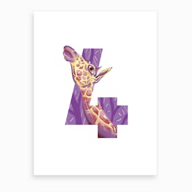 4  Giraffe  Art Print