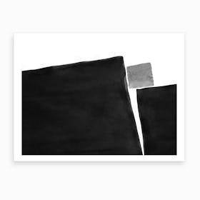 Minimal Black And White Abstract 04 Art Print