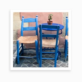 Greek Chairs Art Print