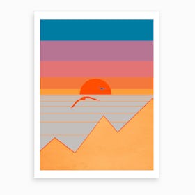 Minimal Sunset 17 Art Print