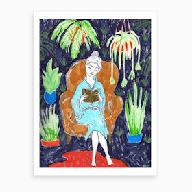 Jungle Reading Room  Art Print