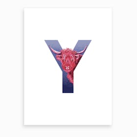 Y Is For Yak  Art Print