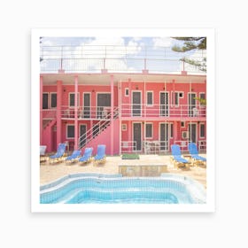 Pink Palace Pool Art Print