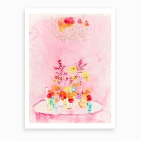 Table In Pink Art Print