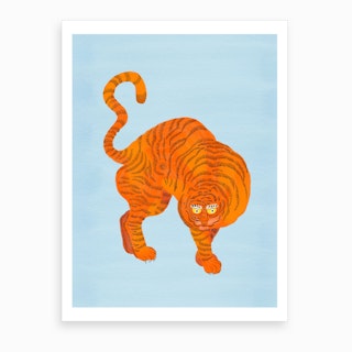 Tiger Blue Art Print