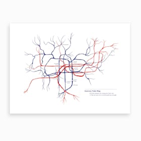 Exercise Tube Map Art Print