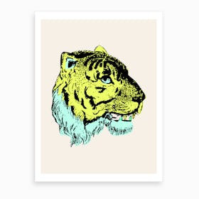 Green Tiger Art Print