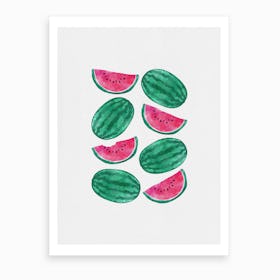 Watermelon Crowd Art Print