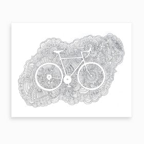 Bike Drawing Meditation Art Print