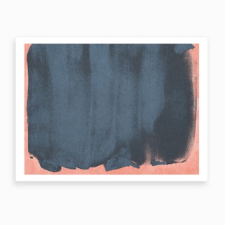 Minimal Abstract Blue Colorfield Painting 5 Art Print