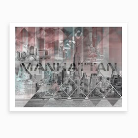 Modern Art Manhattan Collage Art Print