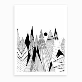 Patterns In The Mountains Ii Art Print