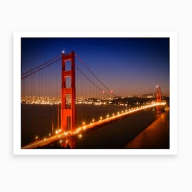 Evening Impression of Golden Gate Bridge Art Print