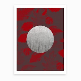 Silver Moon Red Art Print
