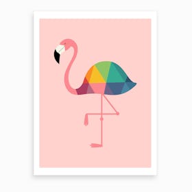 Rainbow Flamingo  Art Print