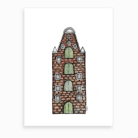 Red Canal House  Art Print
