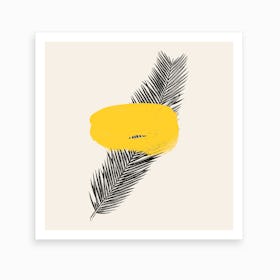 Tropical Leaf Yellow Art Print