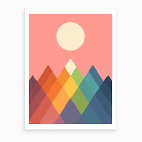 Rainbow Peak  Nursery Art Print