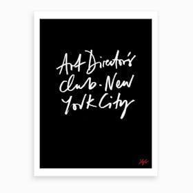 Art Directors Club Black Art Print